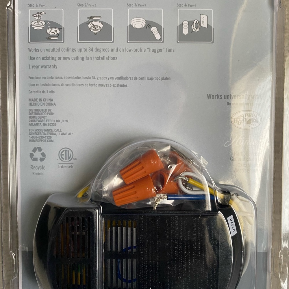 Universal ceiling fan remote control full function.
